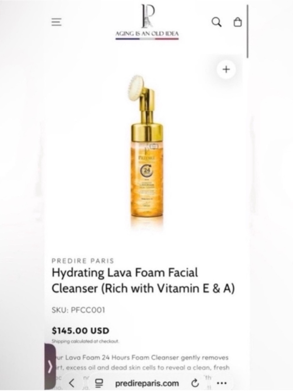 Prédiré Hydrating Lava Foam Facial Cleanser — 150ml - Picture 3 of 4